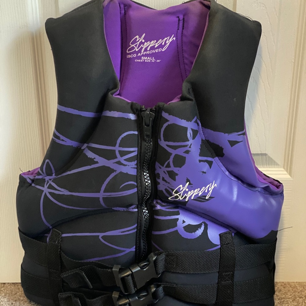 Purple and Black Slippery JetSki Vest